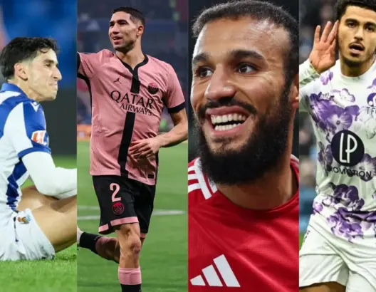 أبرزهم حكيمي وأبو خلال.. “الأسود” تتألق بأوروبا ومزراوي وأكرد يثيران مخاوف الركراكي