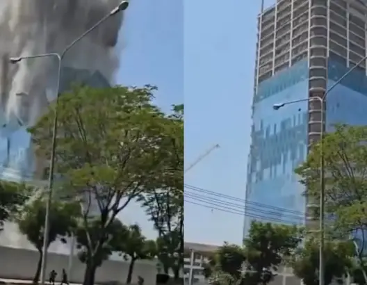 شعرت به 8 دول.. زلزال عنيف يضرب بورما وتايلاند وسقوط عشرات الضحايا وانهيار ناطحة سحاب