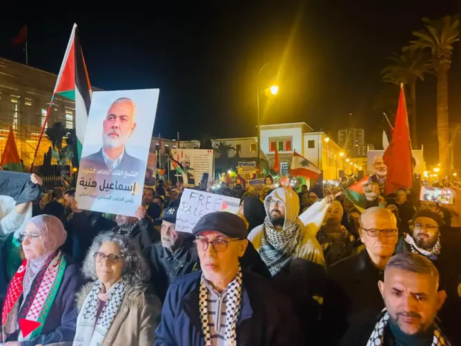 في يوم القدس.. مئات المغاربة يتظاهرون في الرباط تضامنا مع غزة ورفضا للتطبيع