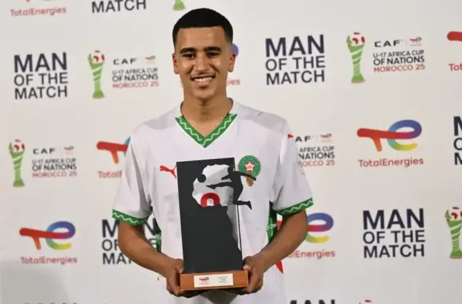 عبد الله وزان.. موهبة مغربية تخطف أنظار كبار أوروبا في كأس أمم أفريقيا للناشئين
