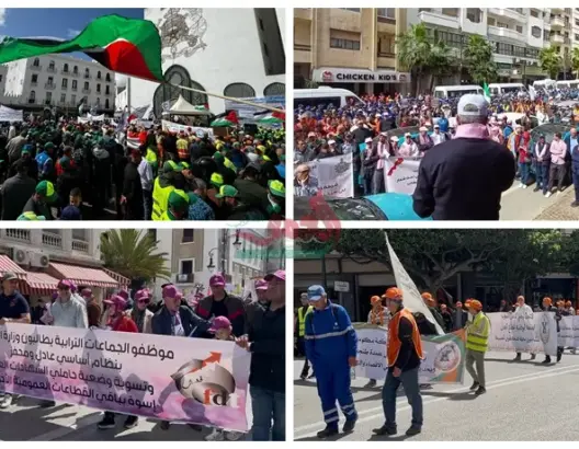 الغلاء يتسيد مسيرات العمال بالشمال.. والقضية الفلسطينية توحد النقابات (صور)