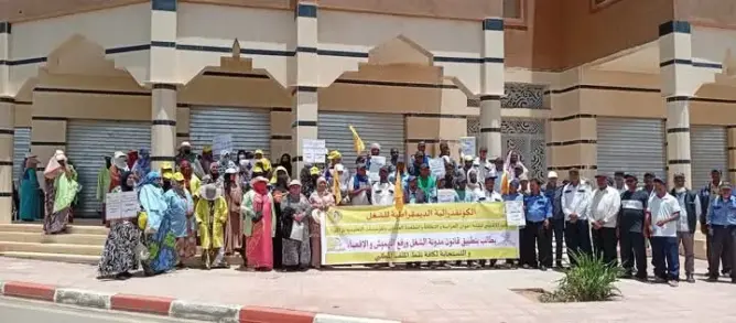 عمال الحراسة والنظافة بزاكورة يحتجون على “الاستغلال” و”الهشاشة”