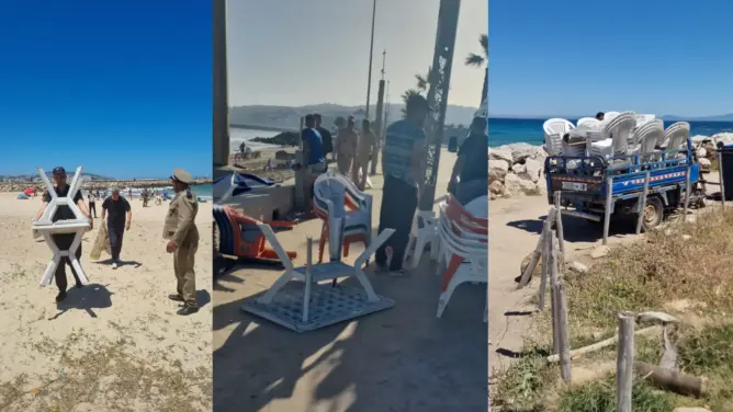 طنجة.. حملة لتحرير الشواطئ قبيل موسم الاصطياف (صور)