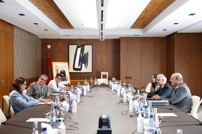 اجتماع هيئة رئاسة الأغلبية الحكومية، المنعقد أمس الإثنين 02 يونيو 2025 بالرباط، برئاسة عزيز أخنوش، ومشاركة فاطمة الزهراء المنصوري ومحمد المهدي بنسعيد، عضوي القيادة الجماعية للأمانة العامة لحزب الأصالة المعاصرة، ونزار بركة الأمين العام لحزب الاستقلال، وبحضور نادية فتاح، وعبد الجبار الرشيدي.