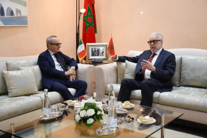 حجوي يبحث مع سفير إيطاليا التعاون في مجال الإنتاج القانوني