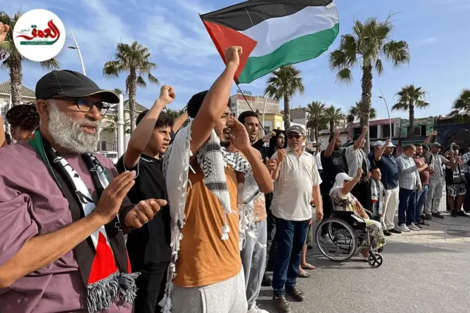 الجديدة.. مناهضو التطبيع يحتجون نصرة لغزة