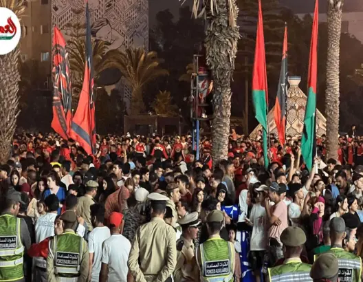 ليلة حمراء بآسفي احتفالا بتتويج الأولمبيك بلقب كأس العرش
