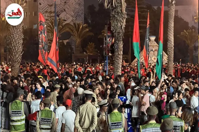 ليلة حمراء بآسفي احتفالا بتتويج الأولمبيك بلقب كأس العرش
