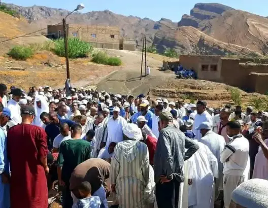 رئيس جماعة أفلاندرا بزاكورة حسن بمومن يوارى الثرى بمسقط رأسه