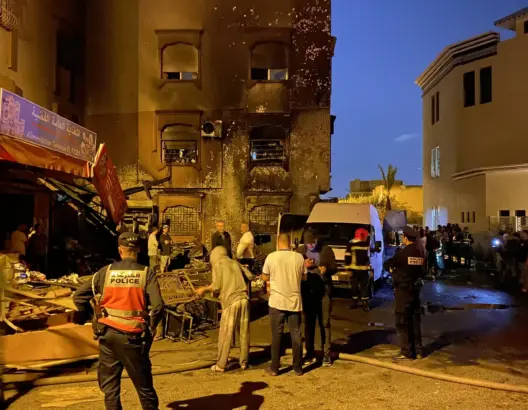 النيران تلتهم محلين تجاريين في حي القدس بأكادير