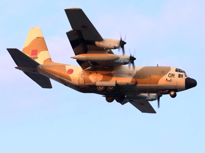طائرات النقل العسكري من طراز C-130 التابعة للقوات الجوية الملكية المغربية