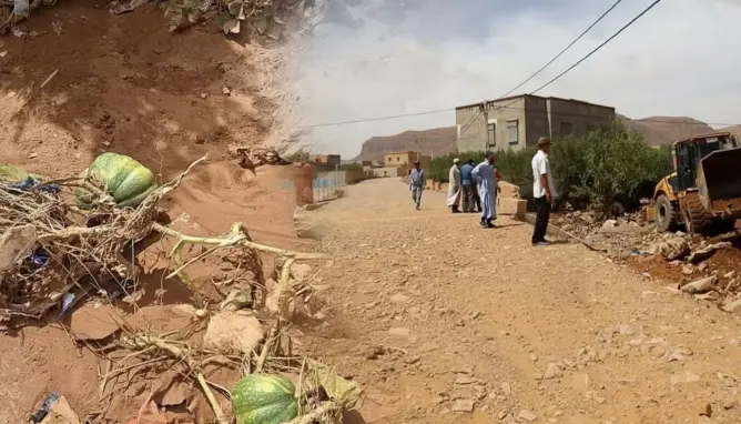 بعد أن جرفت السيول أراضيهم وهددت منازلهم… سكان “أكونيس” بورزازات يطلقون نداء استغاثة عاجل