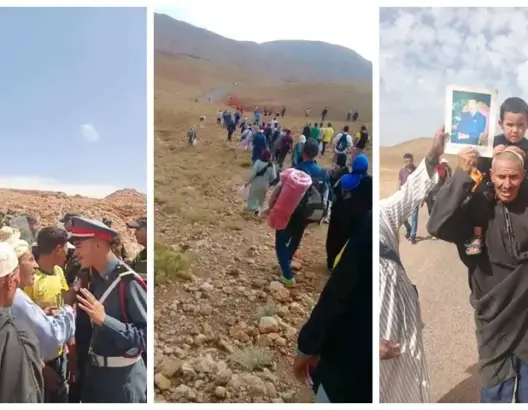 هدم المنازل يخرج ساكنة ألمدون في مسيرة على الأقدام لعشرات الكيلومترات نحو عمالة تنغير