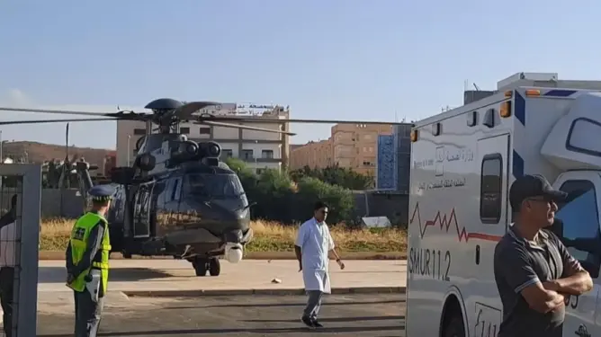بعد بتر ساقه.. مروحية للدرك تنقل الشاب المصاب في احتجاجات “جيل Z” بوجدة إلى الرباط