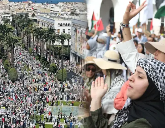 مسيرة حاشدة في ذكرى الطوفان بالرباط