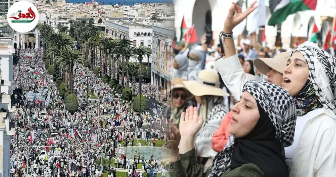 مسيرة حاشدة في ذكرى الطوفان بالرباط