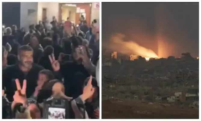 أهالي غزة يحتلفون باتفاق وقف إطلاق النار وإسرائيل تواصل قصف القطاع ونسف المباني