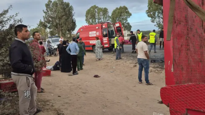 حادثة سير خطيرة ببئر الجديد تخلف أزيد من 20 جريحا بسبب الضباب الكثيف