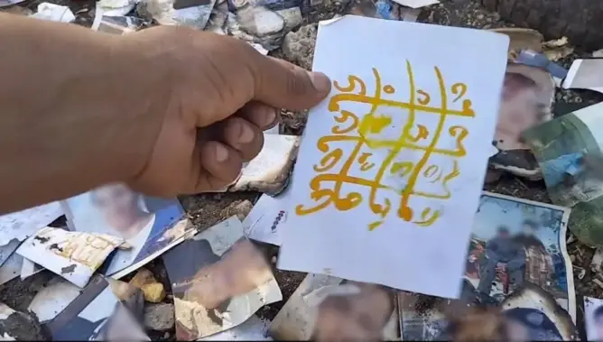 العثور على صور وطلاسم يشتبه في استخدامها بأعمال السحر يُثير الهلع بوادي زم (صور)