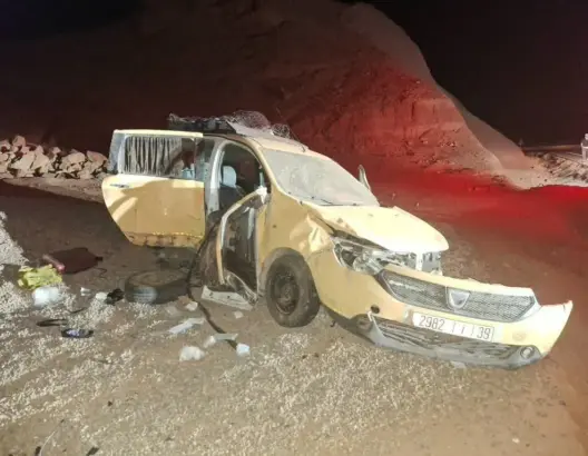 إصابات في انقلاب “طاكسي كبير” بأمرزكان نواحي ورزازات.. ومطالب بتشديد المراقبة (صور)