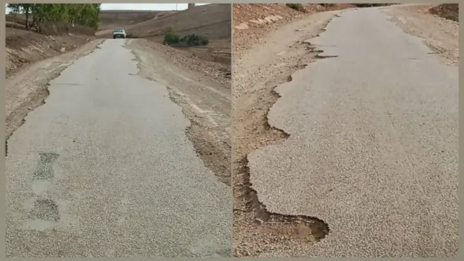حوادث سير متكررة وتدهور خطير.. ساكنة مليلة تطالب بتدخل عاجل لإصلاح طريق