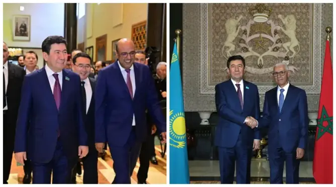 الطالبي وولد الرشيد يتباحثان مع رئيس برلمان كازاخستان لتعزيز الشراكة الاستراتيجية (صور)