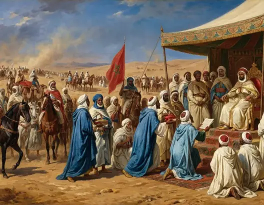 قبائل من الصحراء المغربية تقدم البيعة للسلطان المغربي