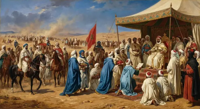 قبائل من الصحراء المغربية تقدم البيعة للسلطان المغربي