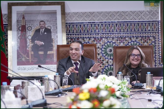 لحسن السعدي، كاتب الدولة المكلف بالصناعة التقليدية والاقتصاد الاجتماعي والتضامني، يترأس اجتماعا لمجلس إدارة مكتب تنمية التعاون (ODCO)