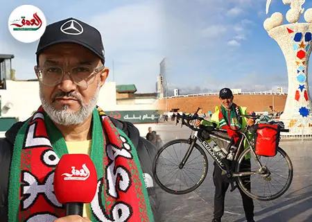 رحلة مغربي من فرنسا إلى أكادير على دراجة هوائية لمتابعة الكان