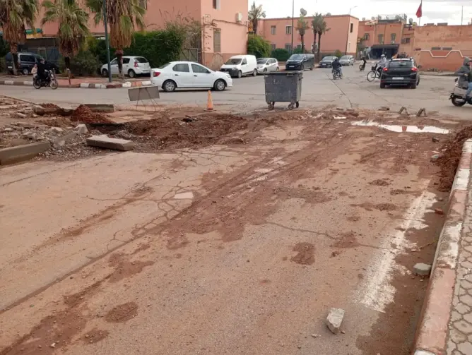 طريق مغلقة وأشغال متعثرة.. معاناة يومية لمستعملي طريق جنان العافية بمراكش