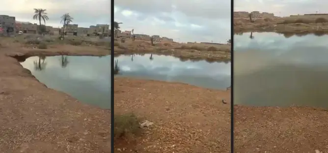 حفرة صرف صحي بدون سياج تهدد ساكنة دوار شعوف بواحة سيدي إبراهيم ضواحي مراكش
