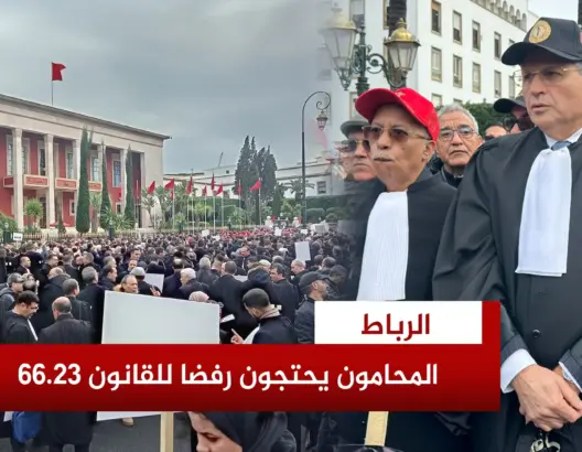 المحامون يحتجون أمام البرلمان
