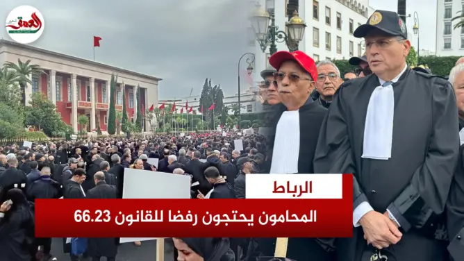 المحامون يحتجون أمام البرلمان