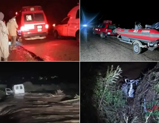 انتشال جثتي طفلين وفقدان 3 أشخاص بعدما جرفت السيول سيارة بضواحي تطوان (فيديوهات)
