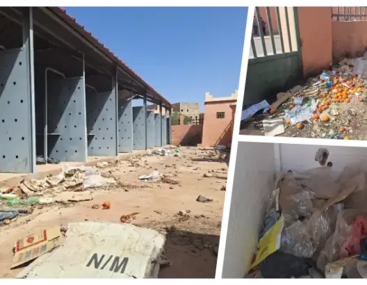 زاكورة: “السوق النموذجي” يتحول لمطرح أزبال.. صرخة الساكنة تصل إلى “وصل السيل الزبى”