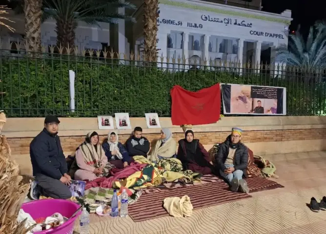 اعتصام أمام استئنافية الرشيدية للمطالبة بإنصاف ضحية جريمة قتل