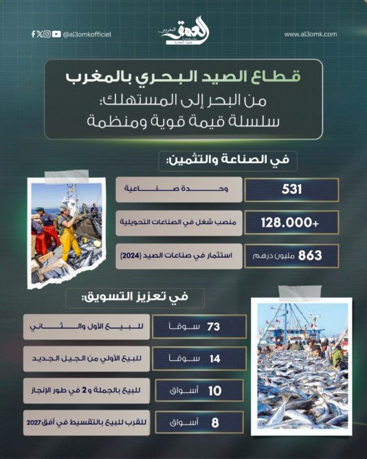 قطاع الصيد البحري بالمغرب .. من البحر إلى المستهلك: سلسلة قيمة قوية ومنظمة