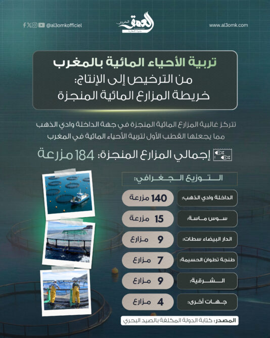 تربية الأحياء المائية بالمغرب من الترخيص إلى الإنتاج.. خريطة المزارع المائية المنجزة