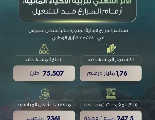 الأثر الفعلي لتربية الأحياء المائية.. أرقام المزارع قيد التشغيل