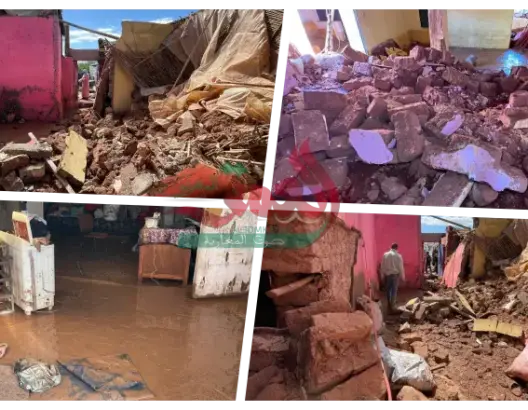 منازل منهارة وأضرار جسمية.. فيضانات طوفانية تضرب دوار فيلالة ضواحي مراكش (صور)