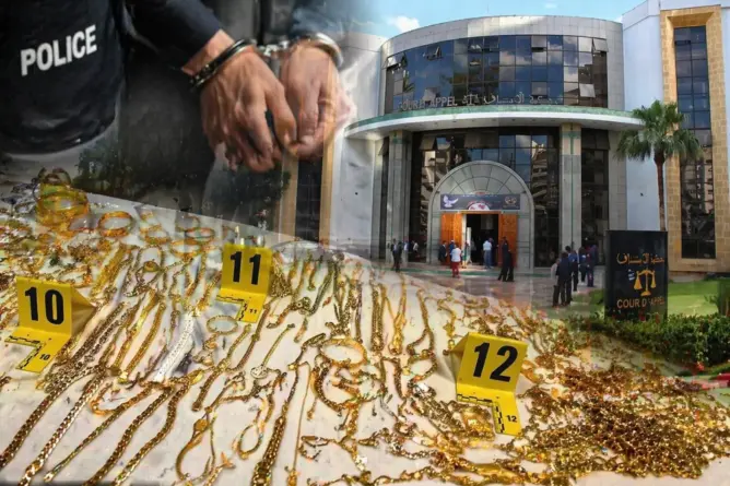 7 سنوات سجنا للمتهم الرئيسي في سرقة محل مجوهرات بطنجة