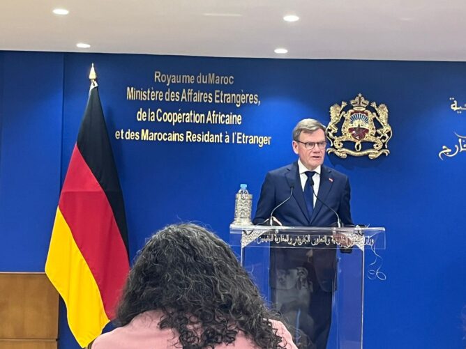 وزير الخارجية الألماني يوهان فاديفول، خلال زيارته الرسمية إلى المغرب،