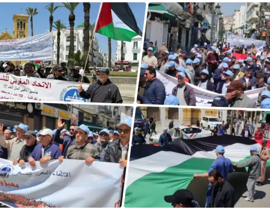 فاتح ماي بتطوان.. مسيرات غاضبة ضد الغلاء و”الحكرة” وحضور لافت للقضية الفلسطينية (صور)
