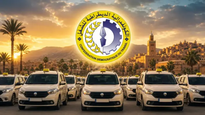 مهنيو سيارات الأجرة بخنيفرة يحتجون على “التهميش” والنقابة تلوّح بالتصعيد