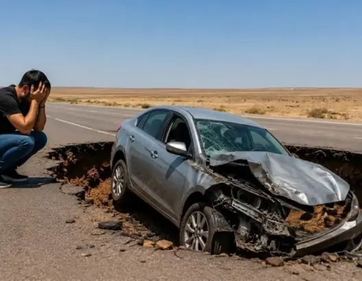 سقطت سيارته في حفرة عميقة.. حكم قضائي ينتصر لسائق ضد وزارة بركة