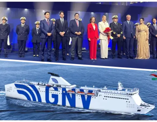 بحضور مسؤولين مغاربة وإيطاليين.. “GNV” تطلق بطنجة سفينتها الجديدة “Aurora” بالغاز المسال