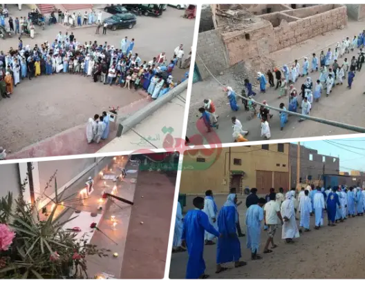 سكان محاميد الغزلان يردون على جريمة قتل سيدة أجنبية بـ”مسيرة الشموع” (صور)
