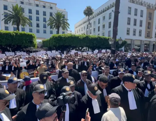 المحامون ينتفضون أمام البرلمان: لا تراجع عن “معركة الاستقلالية” حتى فتح حوار جاد (فيديو)