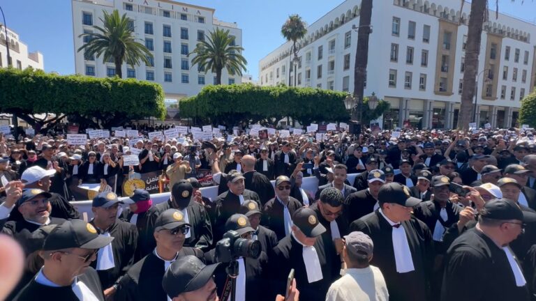المحامون ينتفضون أمام البرلمان: لا تراجع عن “معركة الاستقلالية” حتى فتح حوار جاد (فيديو)